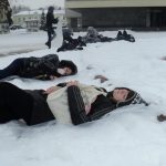 В Луцке 16 подростков заснули на снегу